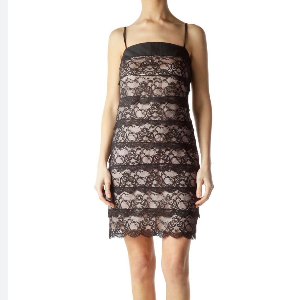 Mango Suit Lace Overlay Dress